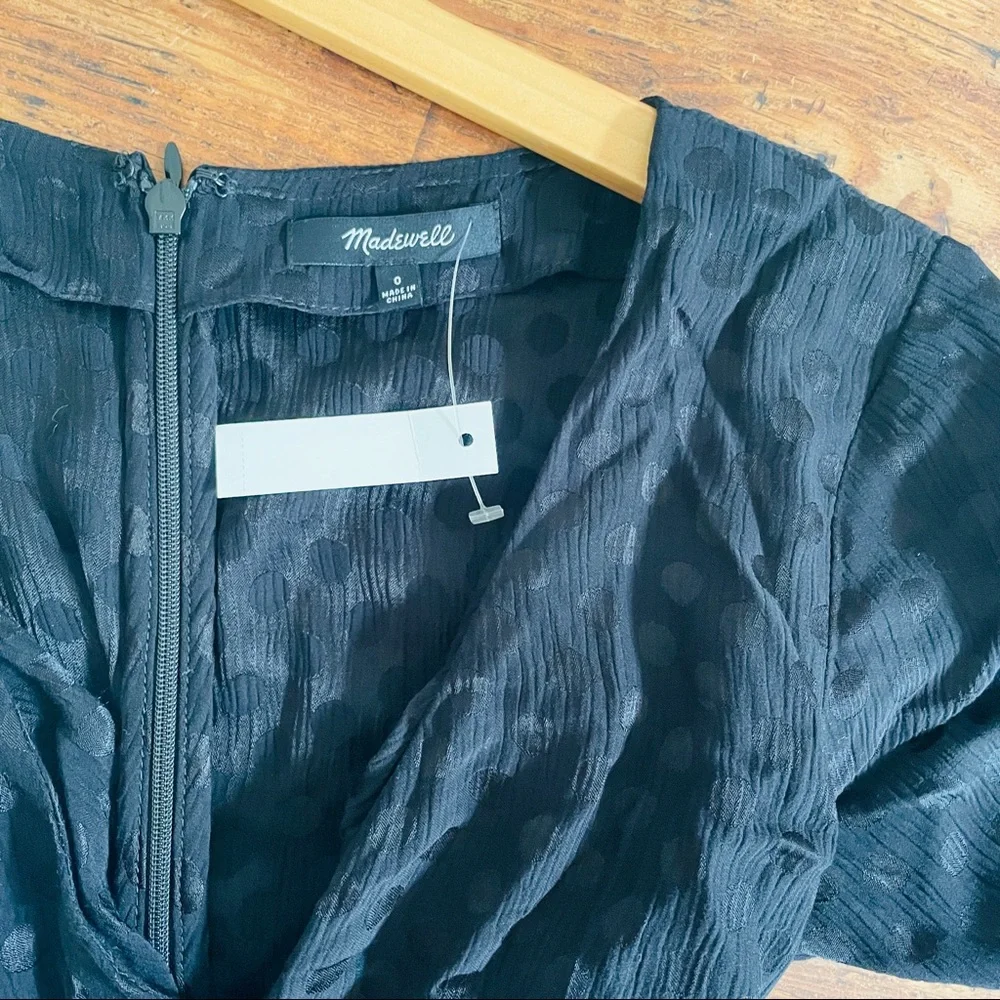 NWT Madewell Wrap-Waist Jumpsuit in Dot Jacquard - Picture 9 of 9